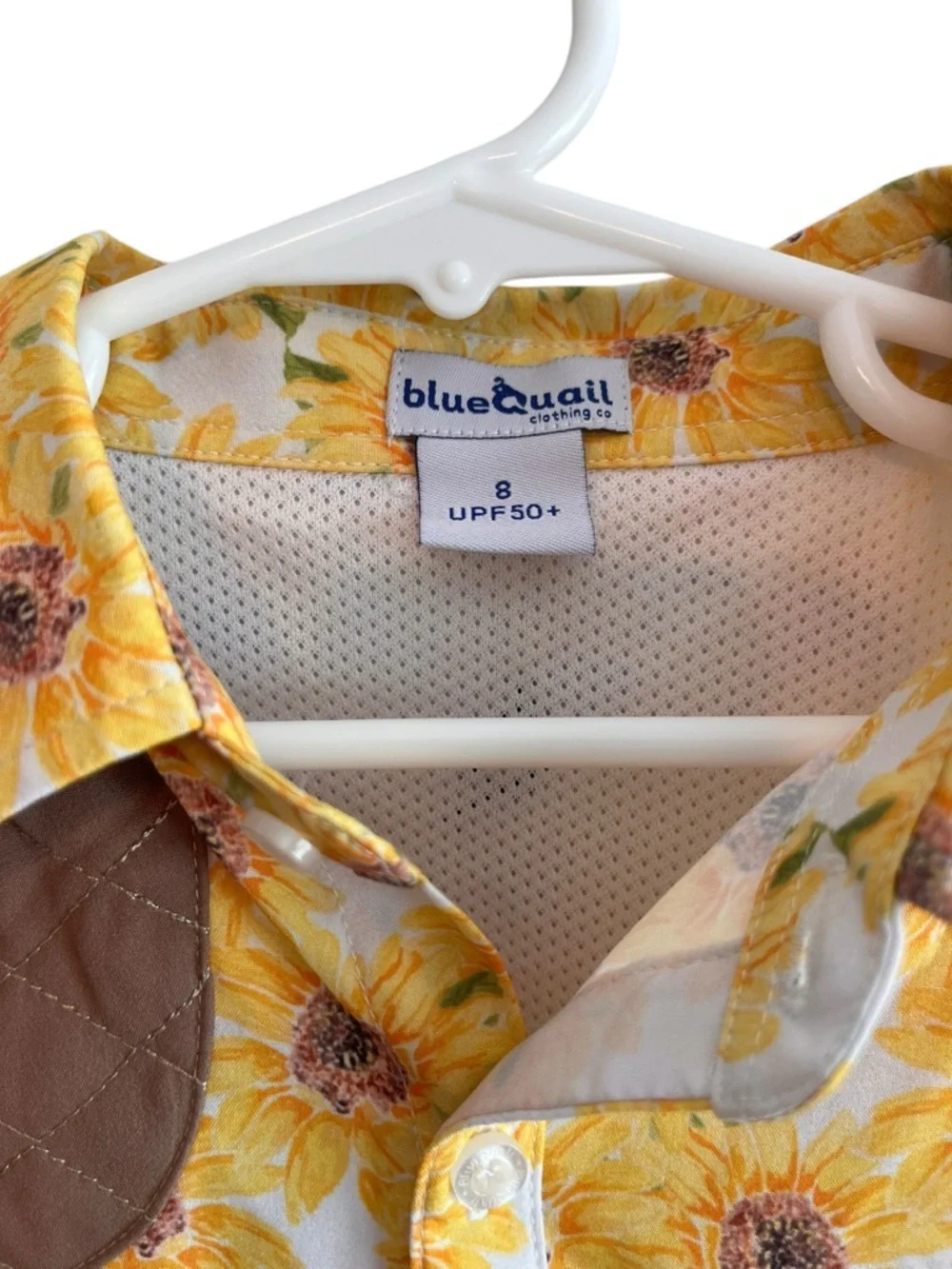 Blue Quail Girls Sunflower Performance Shirt Size 8 UPF 50+ Fishing Outdoor